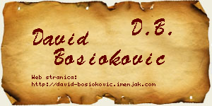David Bosioković vizit kartica
